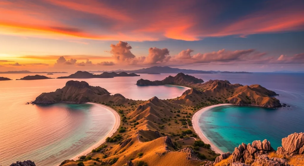 padar dusk panorama Komodo