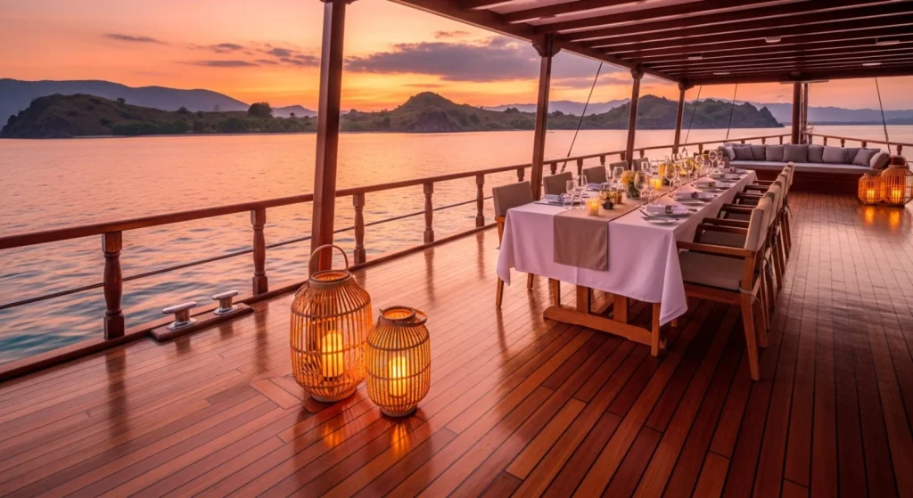 phinisi deck sunset Komodo